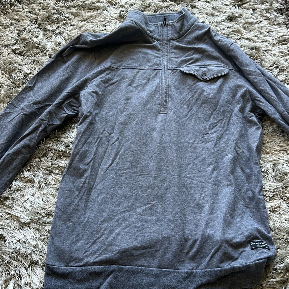 Travis Matthew gray quarter zip. Medium